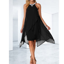 Load image into Gallery viewer, Suzhan 2019 Sexy Women Irregular Dress Halter Neck Sleeveless Solid Summer Dresses Loose Dress