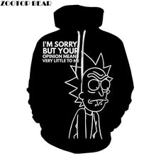 Load image into Gallery viewer, Rick and Morty Hoodies By jml2 Art 3D Unisex Sweatshirt Men Brand Hoodie Comic Casual Tracksuit Pullover DropShip Streetwear