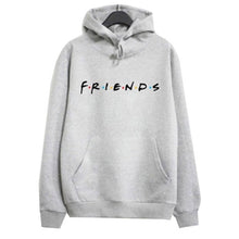 Load image into Gallery viewer, Women Friends Hoodies Harajuku Letters Print Pocket Warm Thicken Pullovers Hip Hop Loose Solid Female Sweatshirts