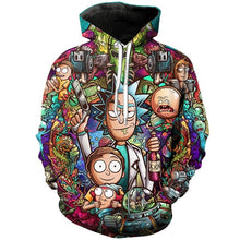 Load image into Gallery viewer, Rick and Morty Hoodies By jml2 Art 3D Unisex Sweatshirt Men Brand Hoodie Comic Casual Tracksuit Pullover DropShip Streetwear